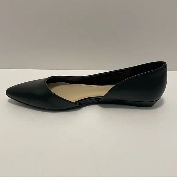 Nine West Saige d'Orsay Women’s Black Ballet Flats Size Size 7.5 Pointed Toe - Picture 8 of 15